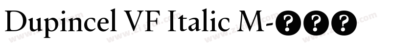 Dupincel VF Italic M字体转换